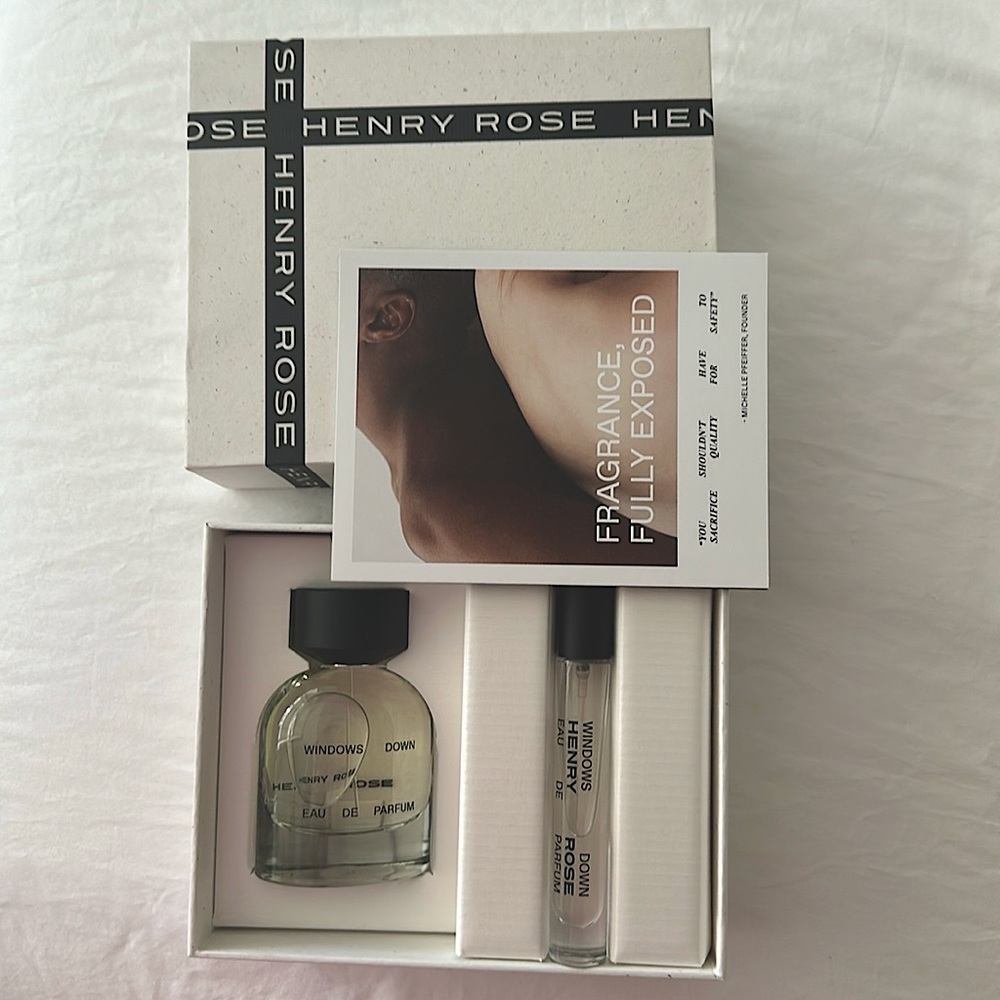 Brand new Henry Rose Perfume set Windows down